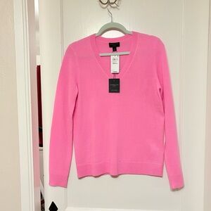 Charter Club 100& Cashmere Pink V-Neck Sweater